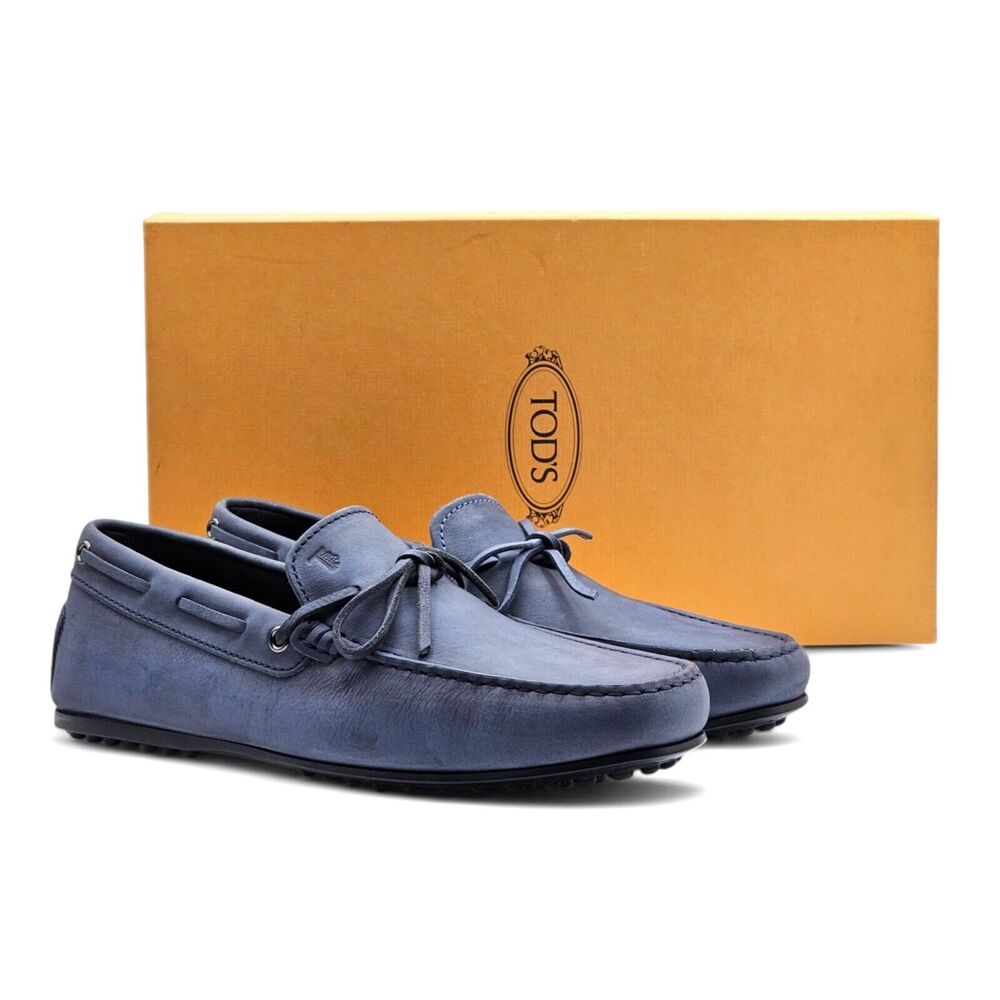 Tod's Driving Shoes City Gommino Leather Loafers - Gray - US 8 / UK 7 $695
